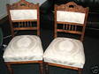 Elegant Pair Antique Oak Chairs