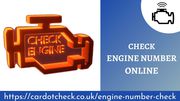Vehicle Engine Number Check Online